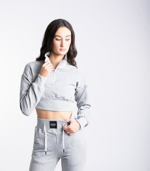 Cropped Quarter Zip